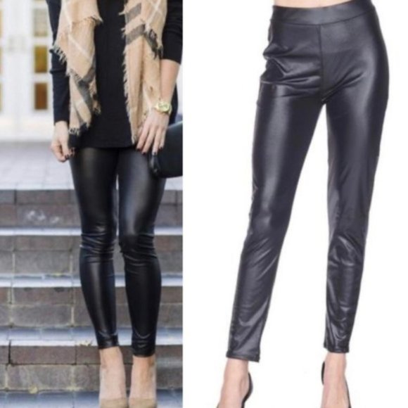 LAST ONE!! Faux Leather Leggings - Picture 2 of 4
